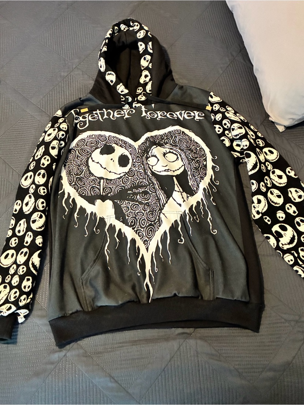 Black 'Nightmare Together Forever'  Hoodie Jacket